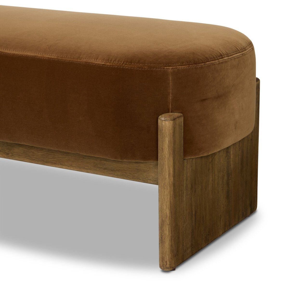 Cradle Base Upholstered Accent Bench