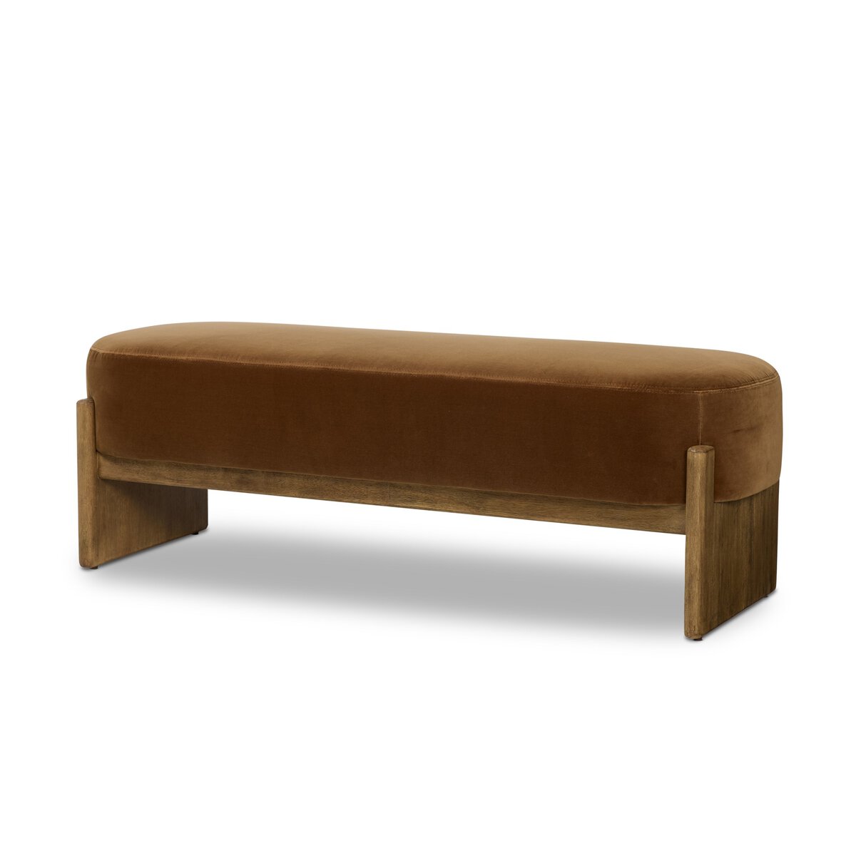 Cradle Base Upholstered Accent Bench