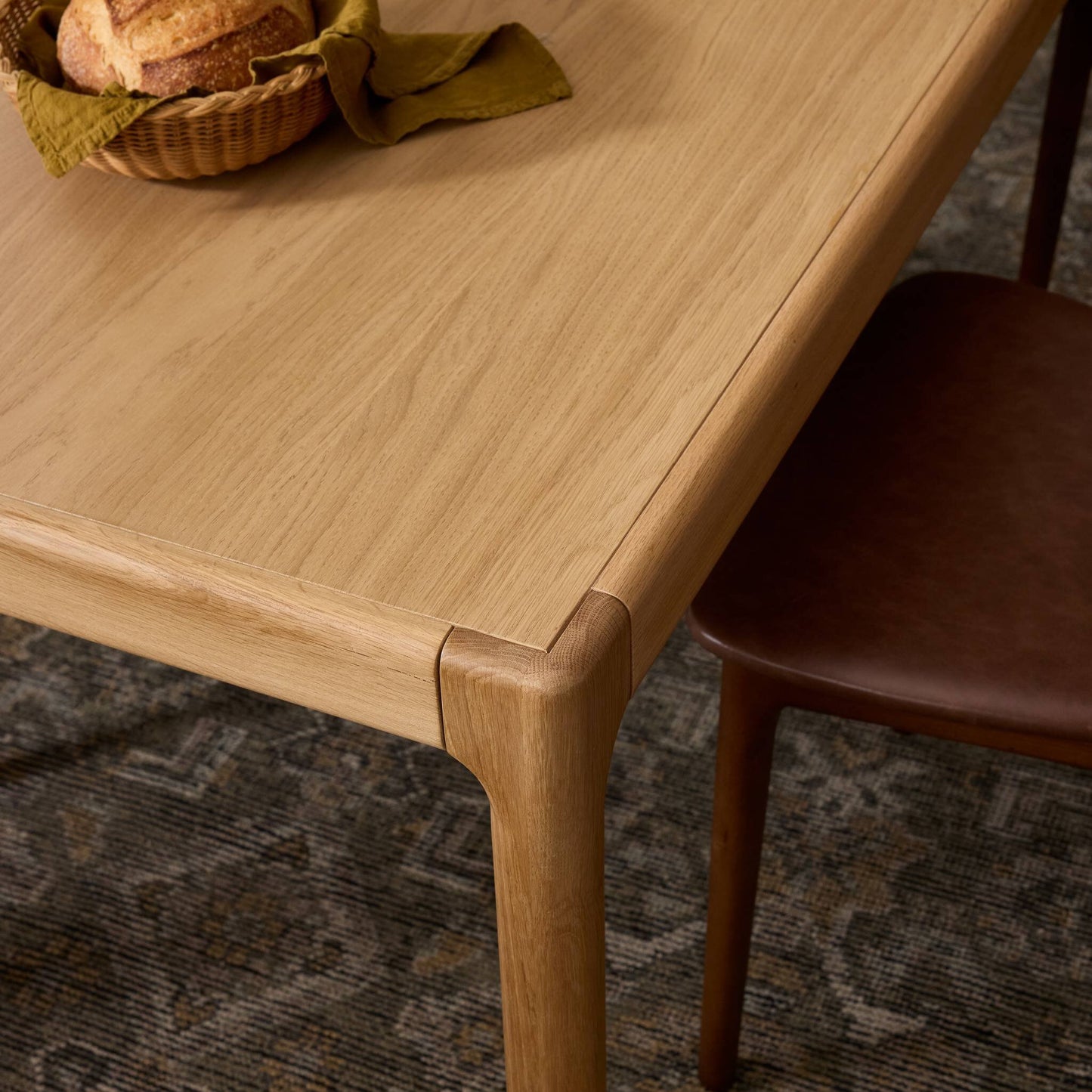 Parsons Oak Dining Table