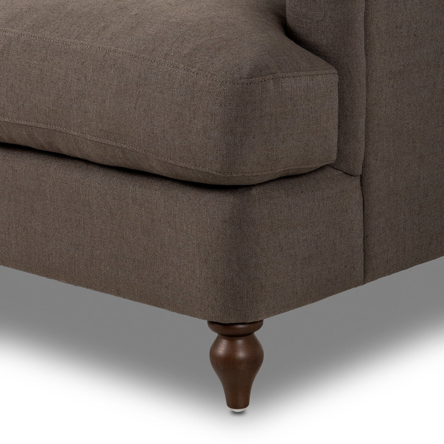 Coffee English Roll Arm Sofa