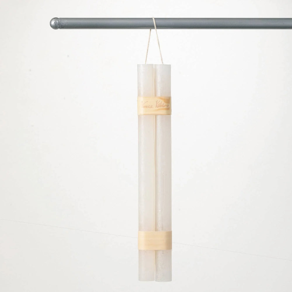 White  Pair of Hanging Tapers