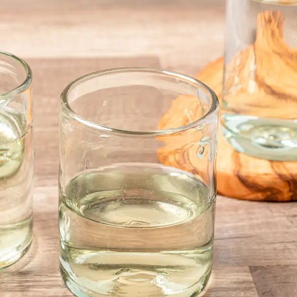 Clear Handblown Mexican DOF Glass