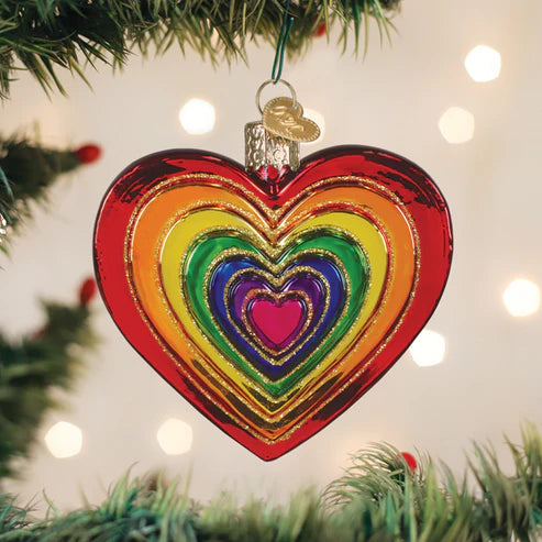 Rainbow Heart Ornament*