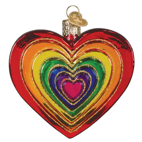 Rainbow Heart Ornament*