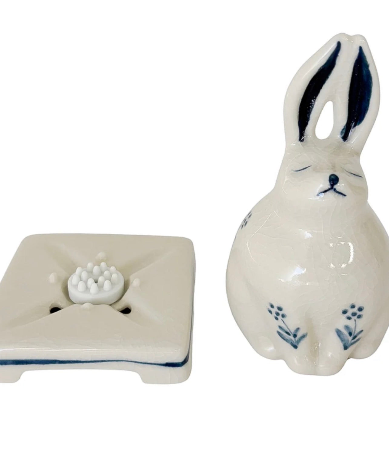 Porcelain Rabbit Incense Holder