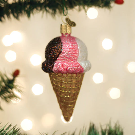 Neapolitan Ice Cream Ornament