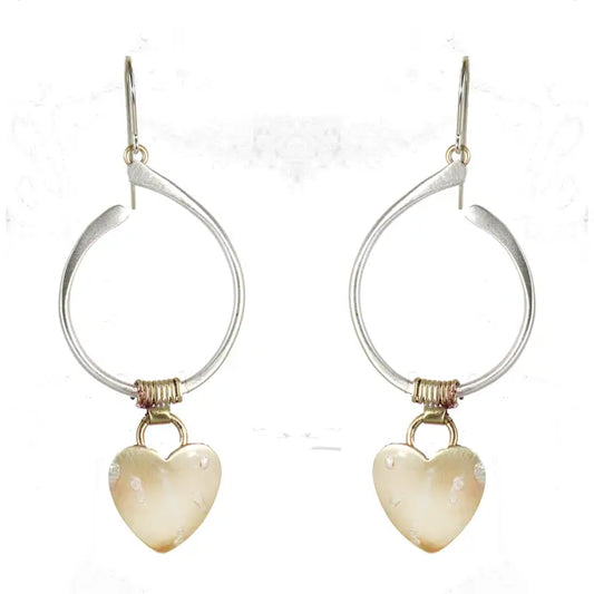 Hearts Jumping Through Hoops Earrings