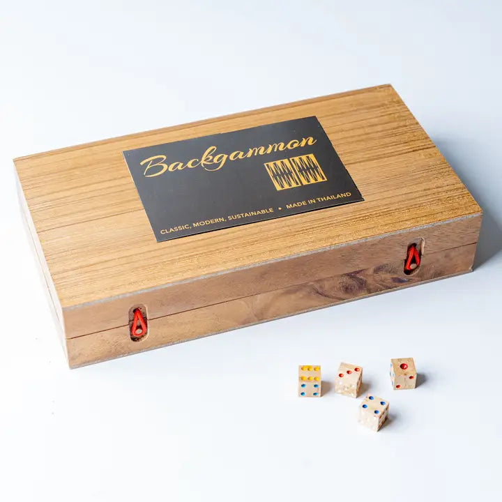 Mango Wood Backgammon Set