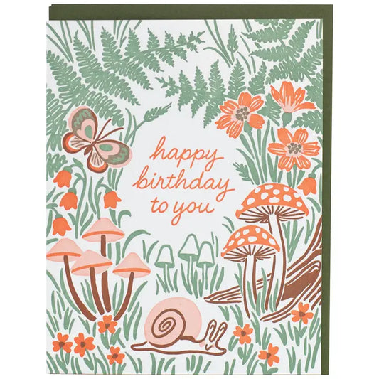 Garden Snail Birthday Card*