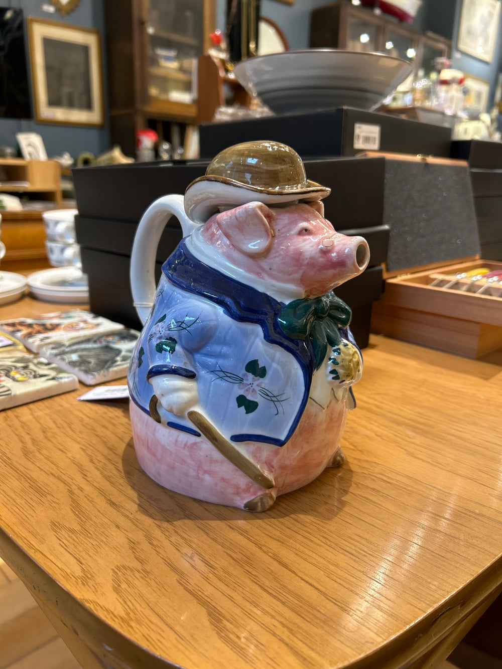 Pig w/ Hat Pitcher