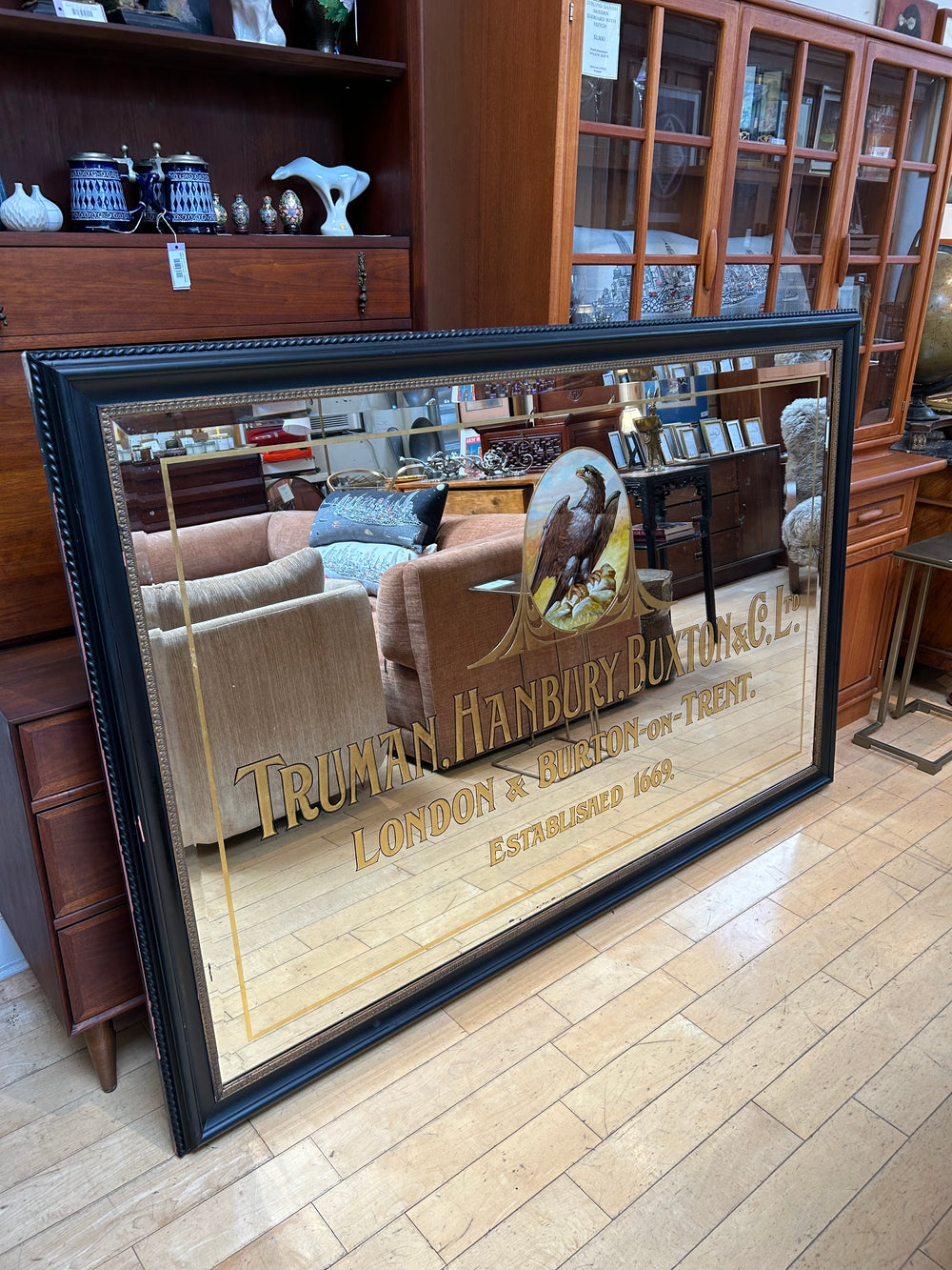 London Pub Advertising Mirror 76"x50"