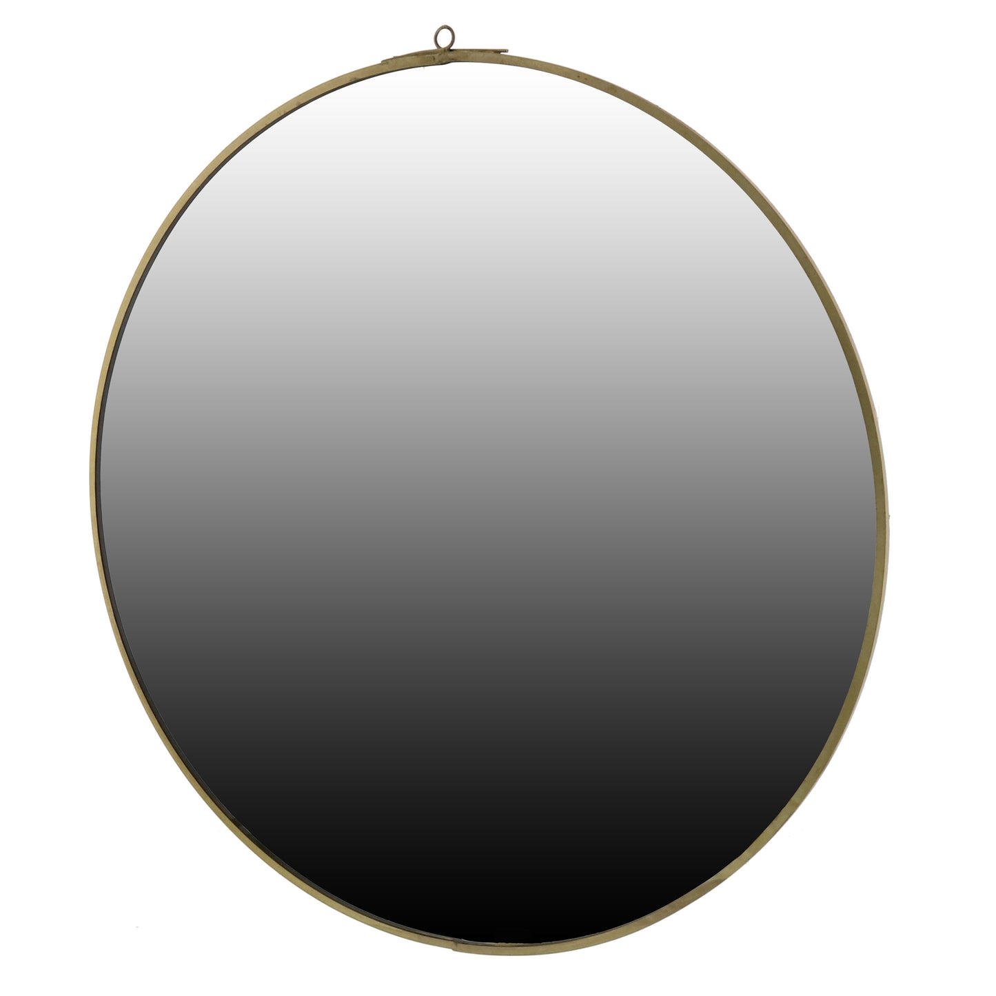 15" Round Brass Mirror