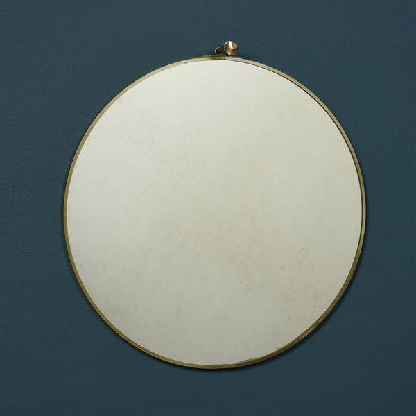 15" Round Brass Mirror