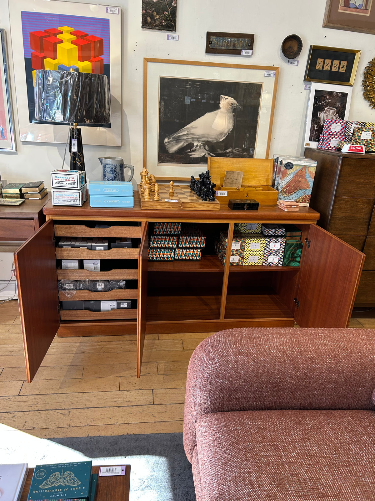 3 Door Credenza with 5 Inner Drawers