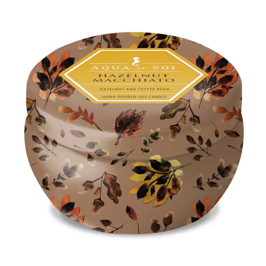 Hazelnut Macchiato Coffee 9oz Aqua De Soy Candle Tin