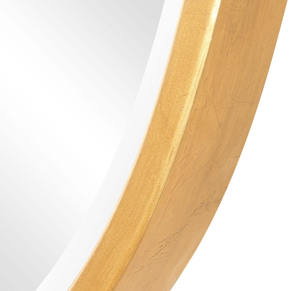 Rounded Gold Leaf Mirror