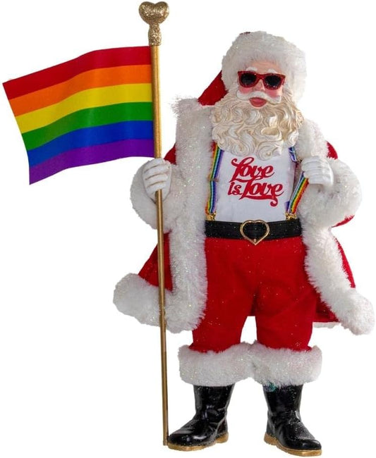 10" Free Standing Pride Santa