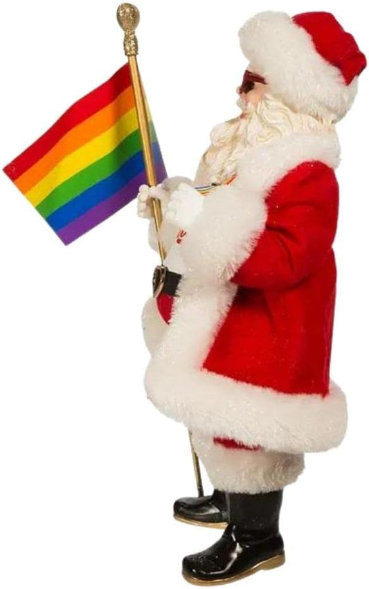 10" Free Standing Pride Santa