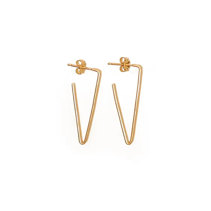 Point Hoop Gold Fill Earrings (Sm.)