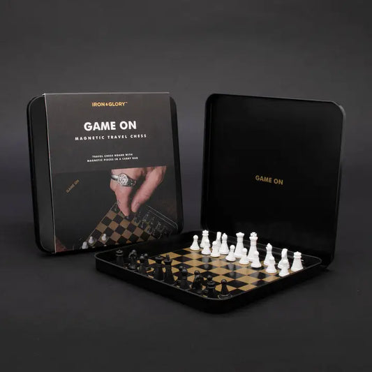 Game On Chess Set - Iron & Glory Magnetic Travel Chess Set