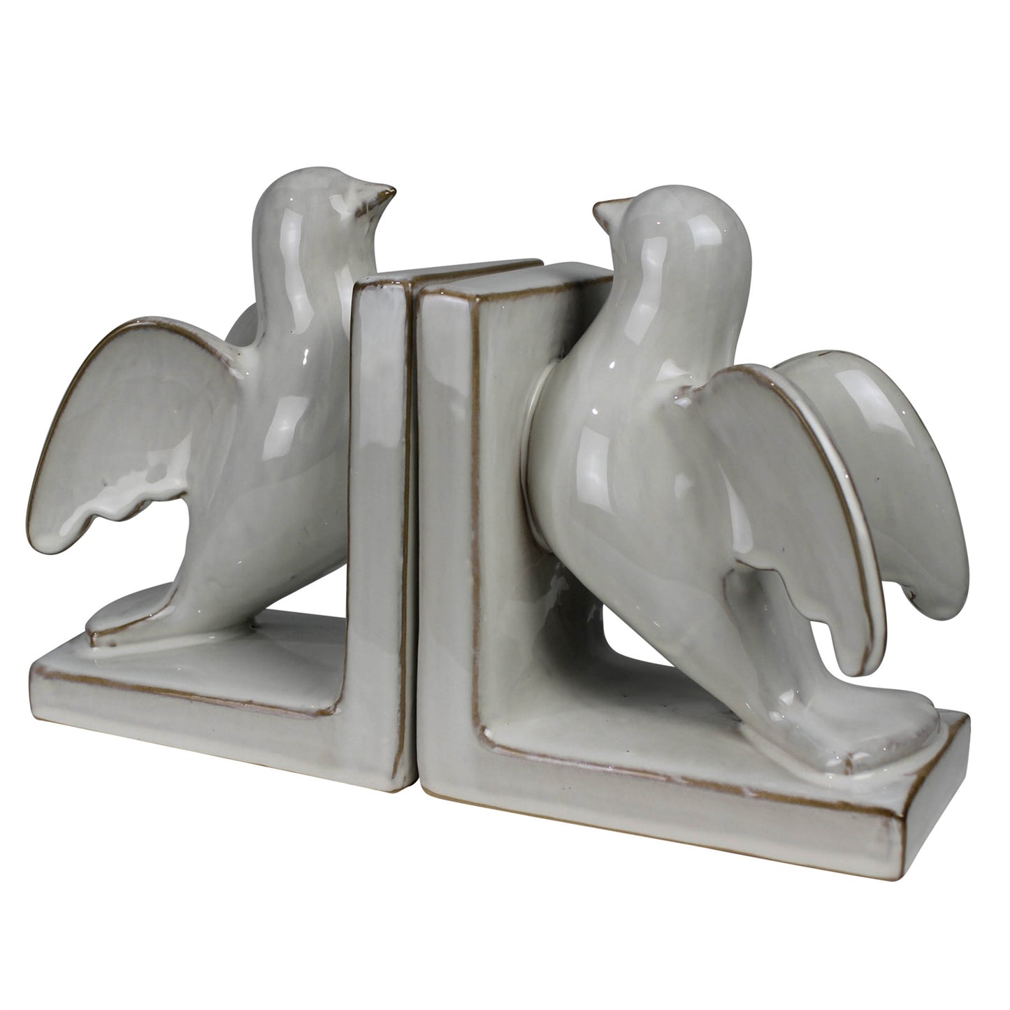 Bird Bookends Pair, Ceramic