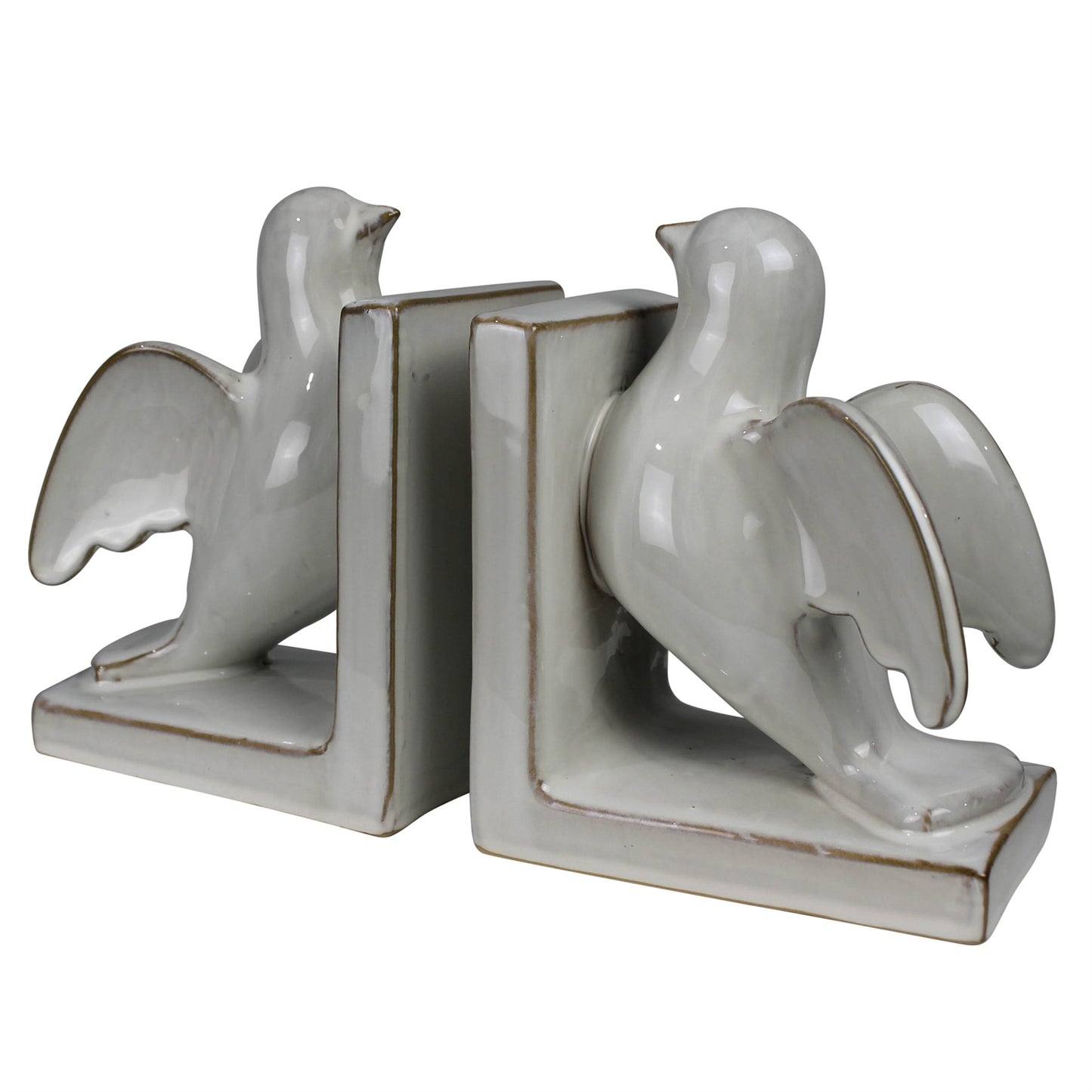 Bird Bookends Pair, Ceramic