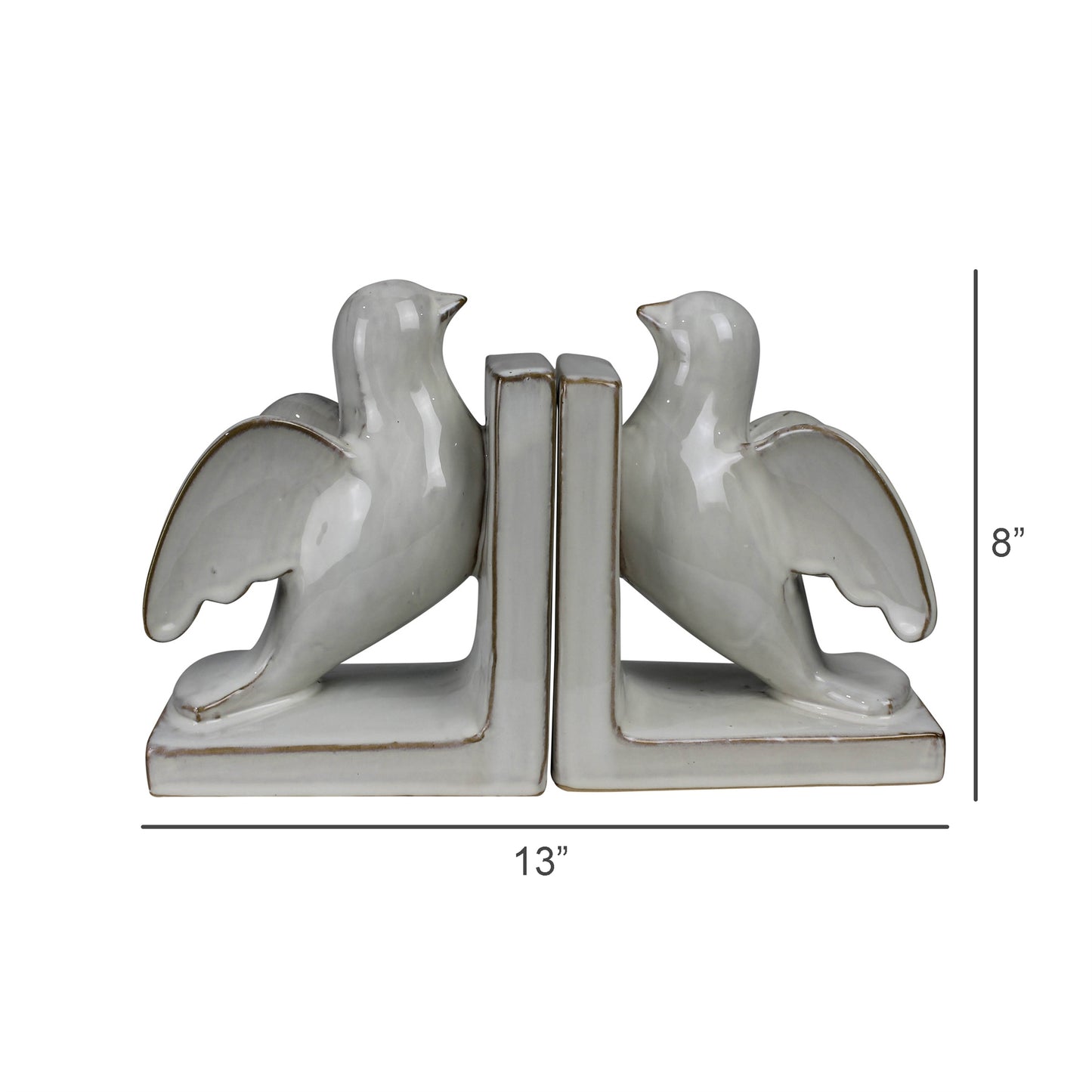 Bird Bookends Pair, Ceramic