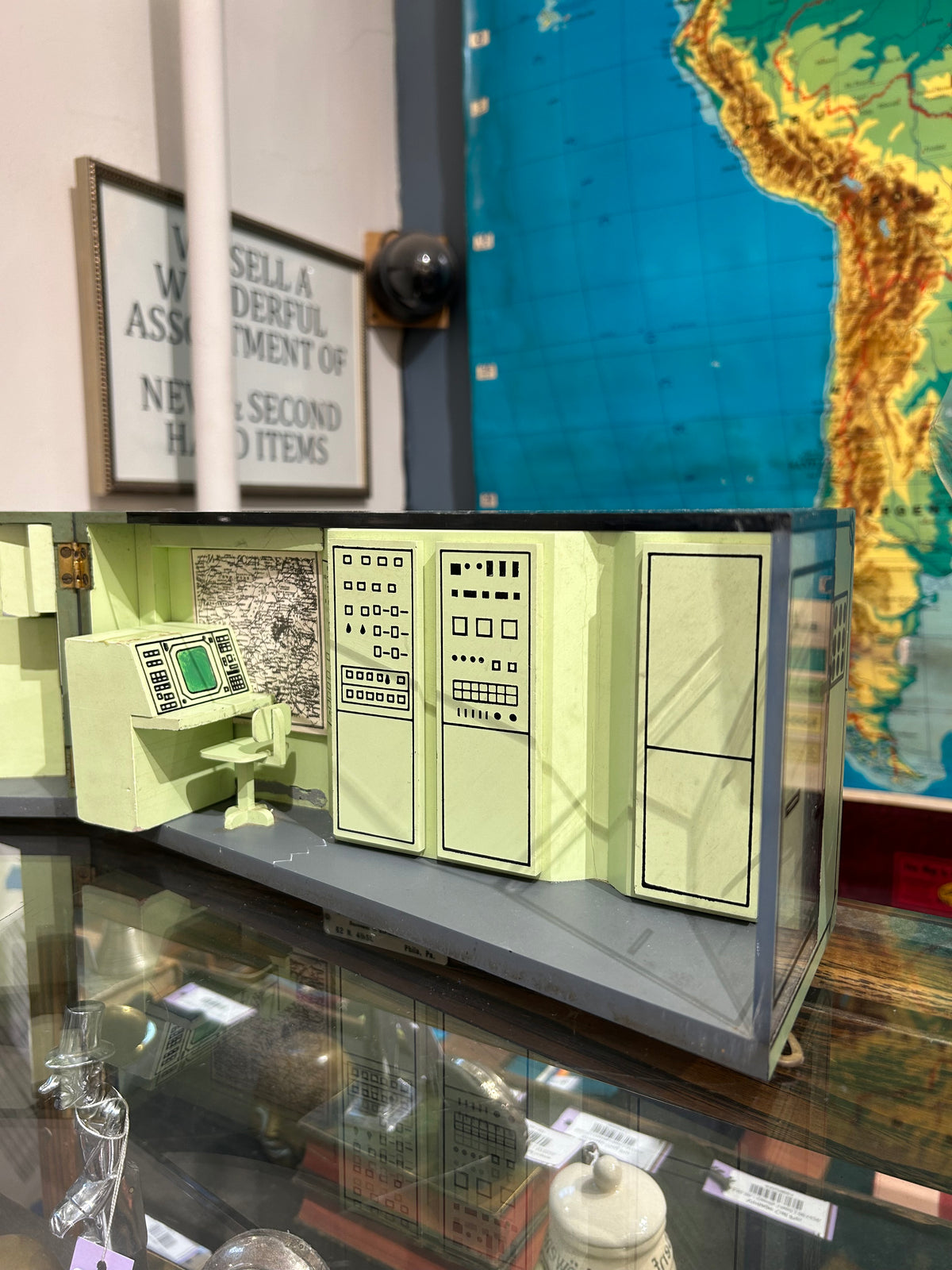 1970's Wooden Command Center Folding Diorama: AN/TSQ-73