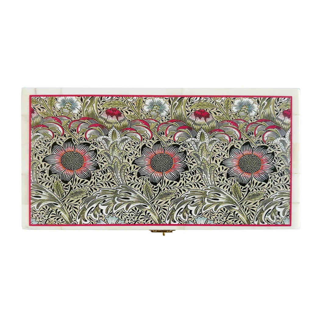 6-1/4″ William Morris Corncockle Printed Trinket Box