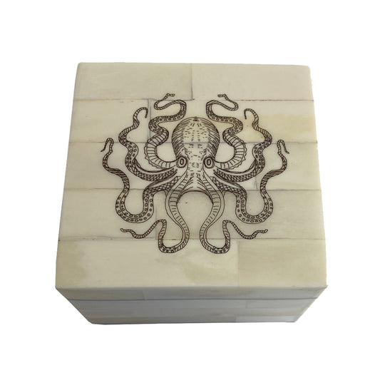 3-1/4″ Octopus White Bone Box