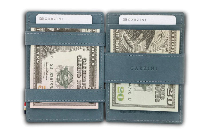 Sapphire Blue ID Window Essenziale Magic Wallet