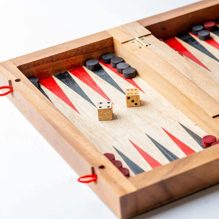 Mango Wood Backgammon Set