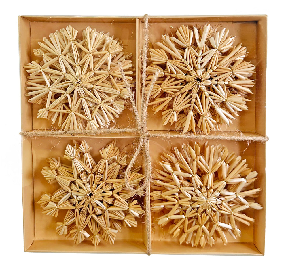 20 pc Straw Snowflakes Ornament Set