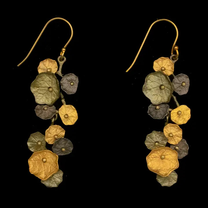 Nasturtium Dangle Wire Earrings