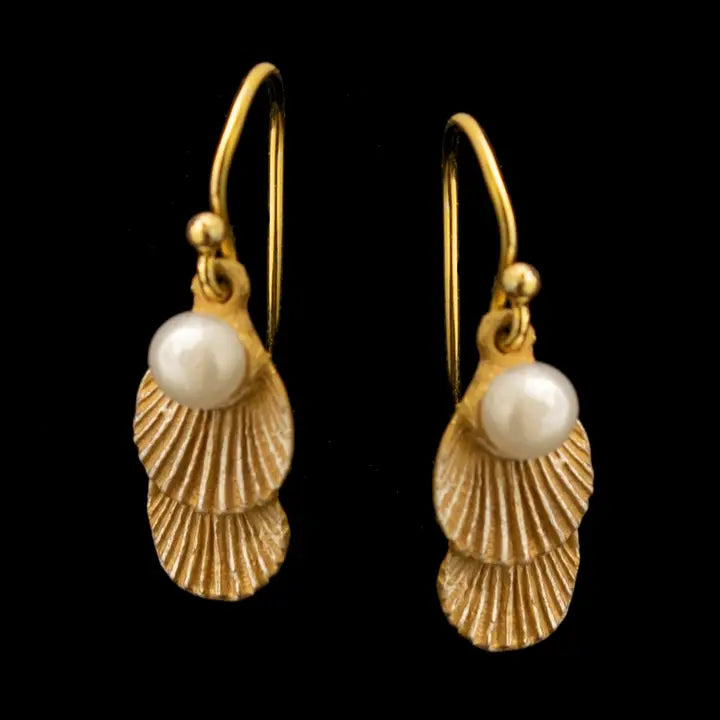 Sea Scallop Petite Wire Earrings