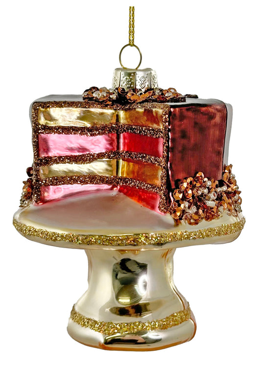 Chocolate Cake on Stand Ornament