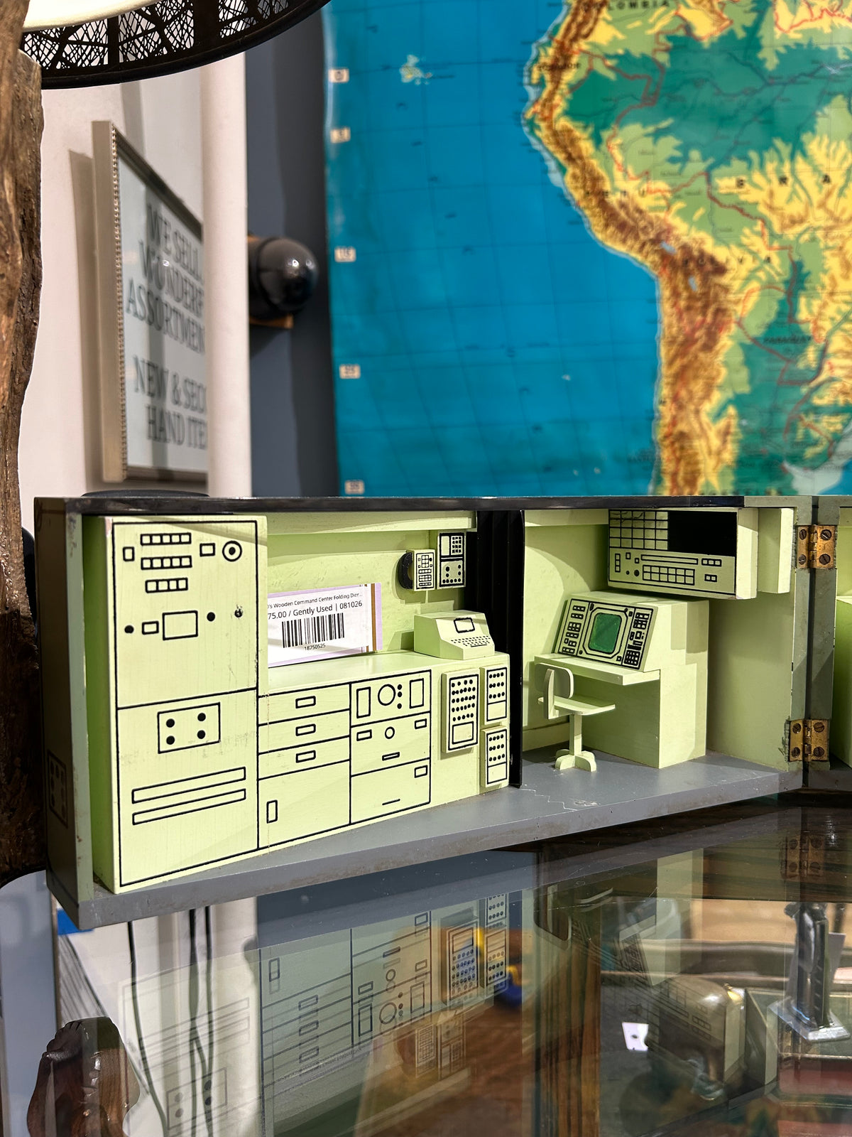 1970's Wooden Command Center Folding Diorama: AN/TSQ-73