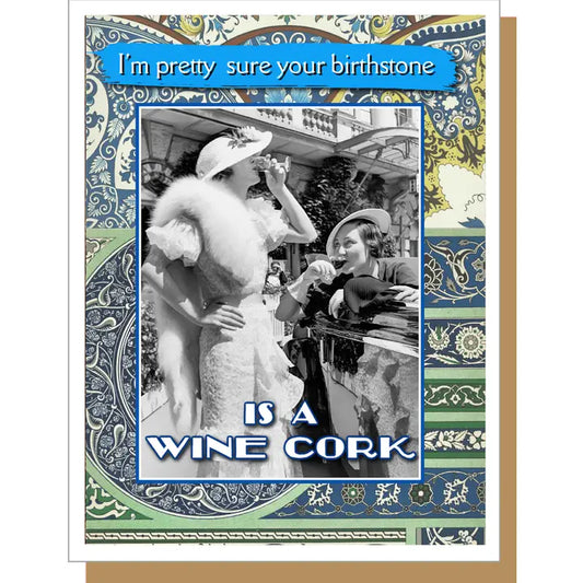 Wine Cork Birthday Card