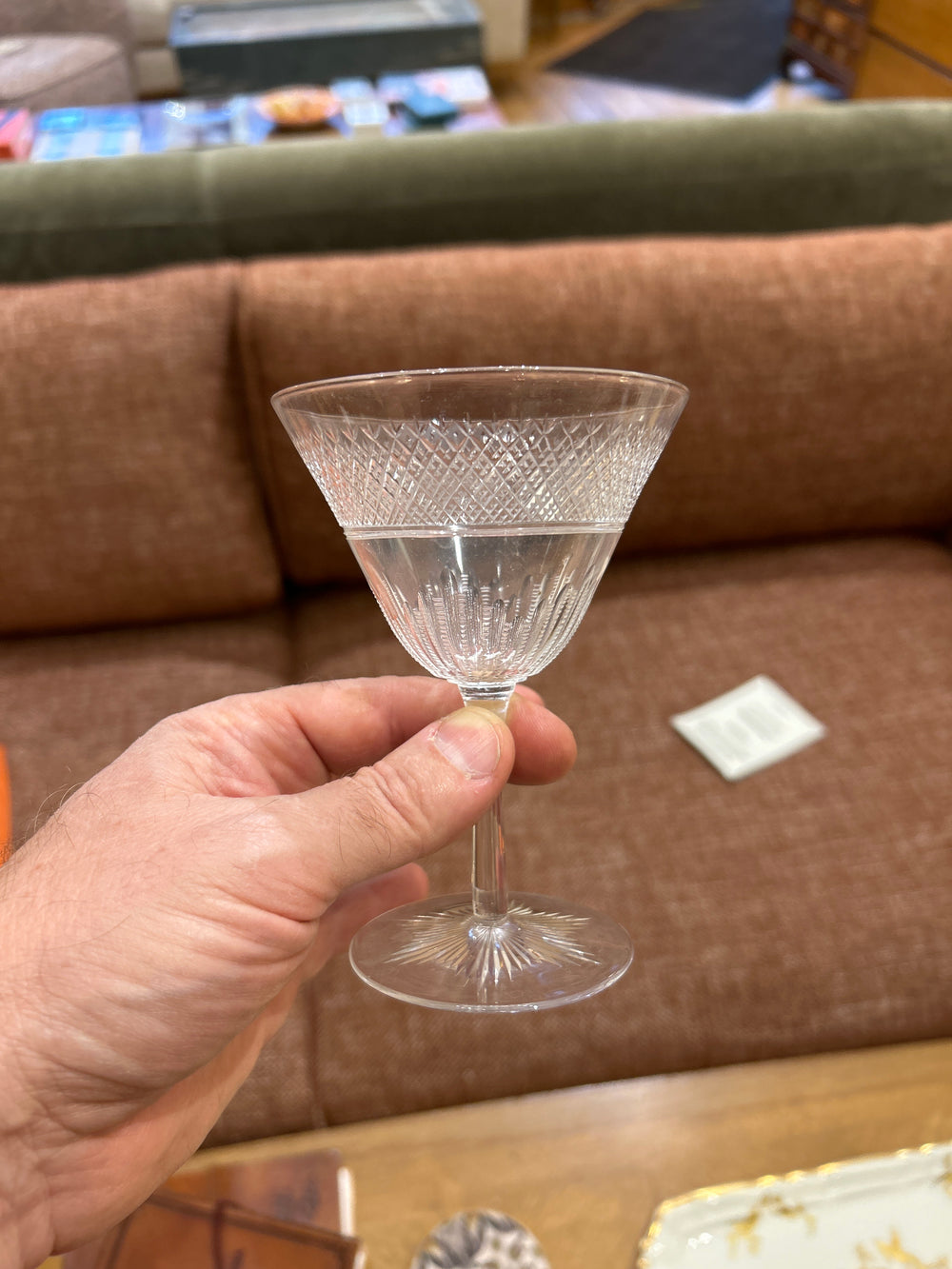 1920s French Cut Crystal Stem (5.25x3.5)