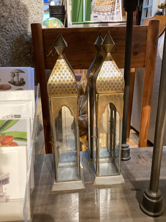 Tall Narrow Brass Lantern