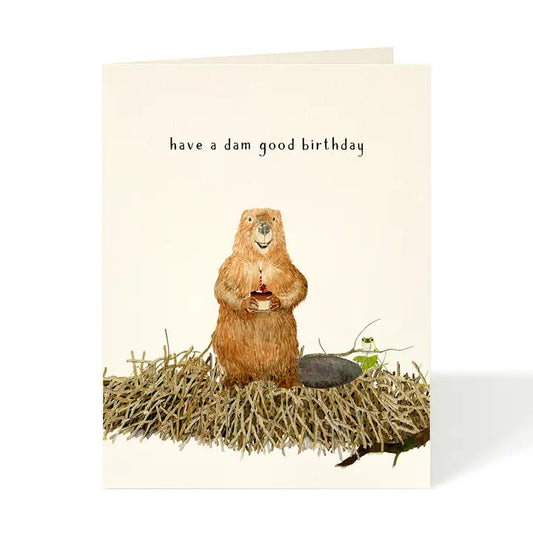 Beaver Birthday Card