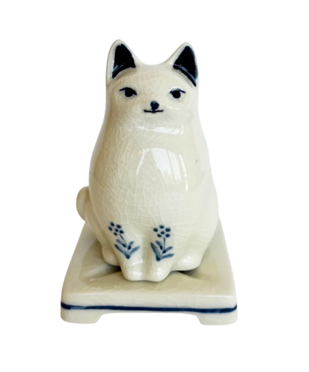 Porcelain Cat Incense Holder