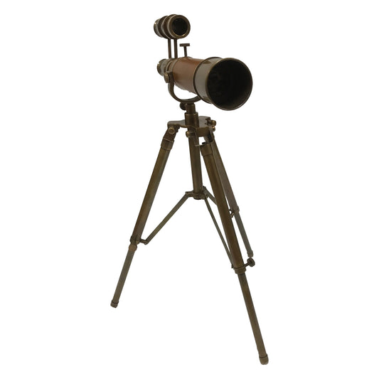 9-1/2″ Table Top Solid Brass Telescope w/ Tripod Stand