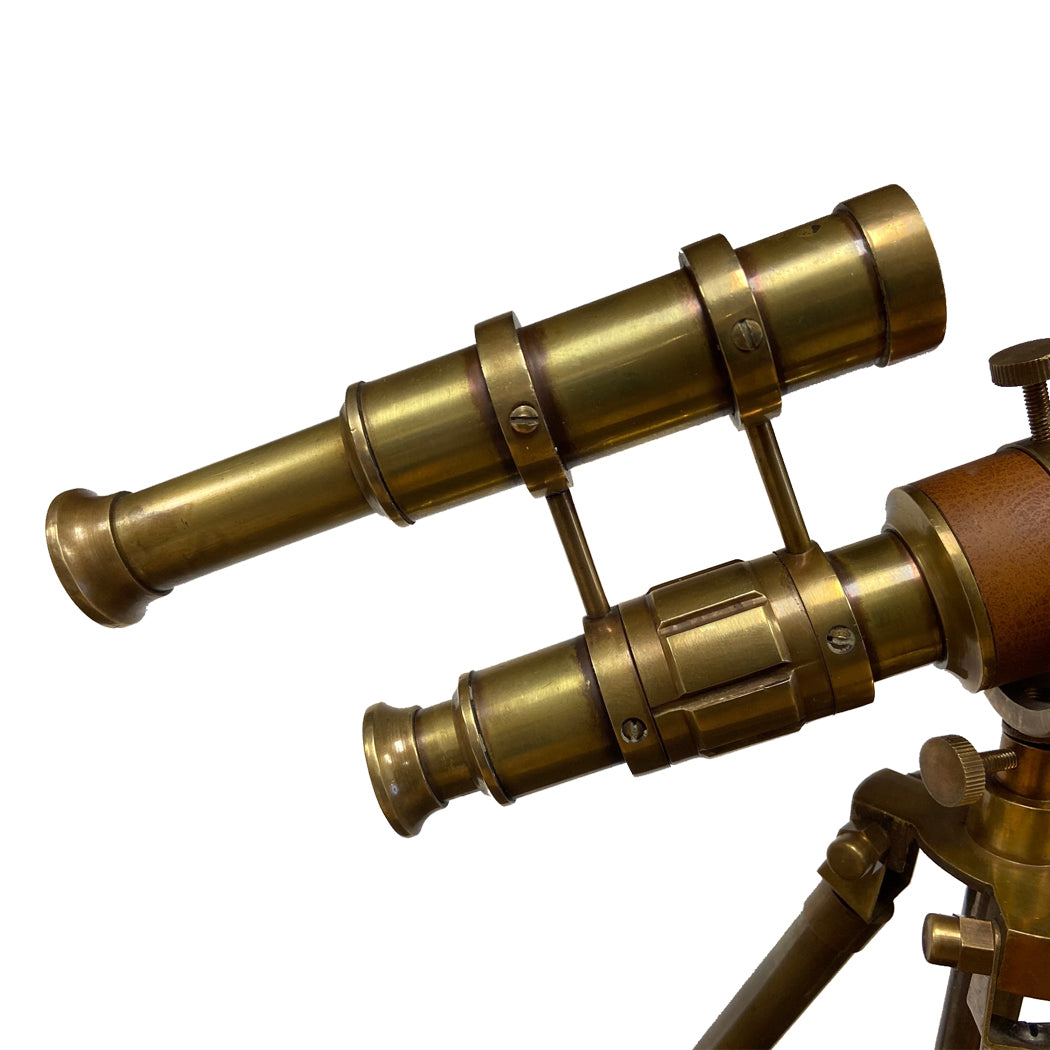 9-1/2″ Table Top Solid Brass Telescope w/ Tripod Stand