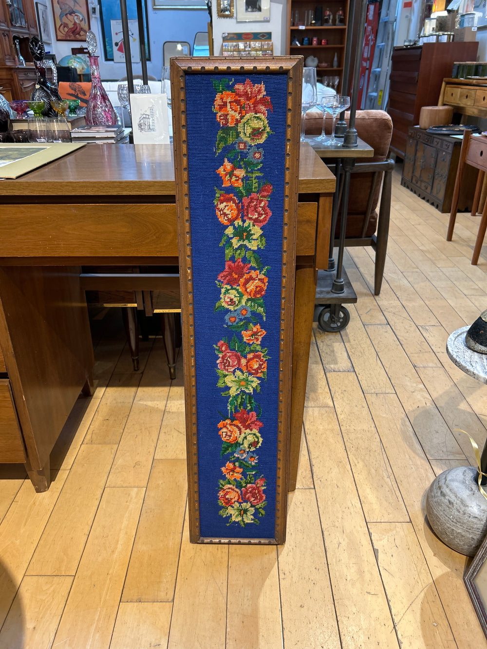 Vintage Knitted Vertical Art
