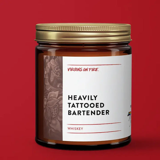 Heavily Tattooed Bartender (Whiskey Scented) Soy Candle