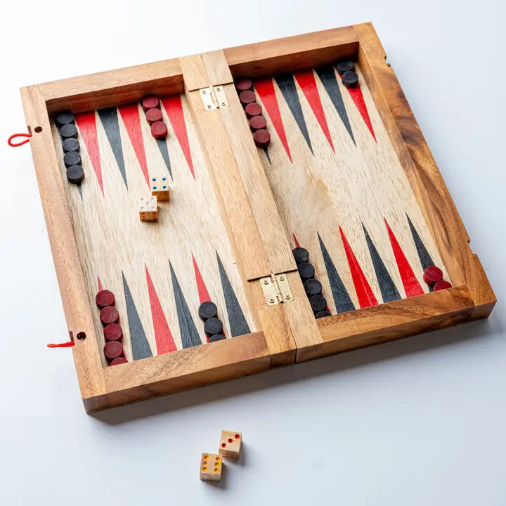 Mango Wood Backgammon Set