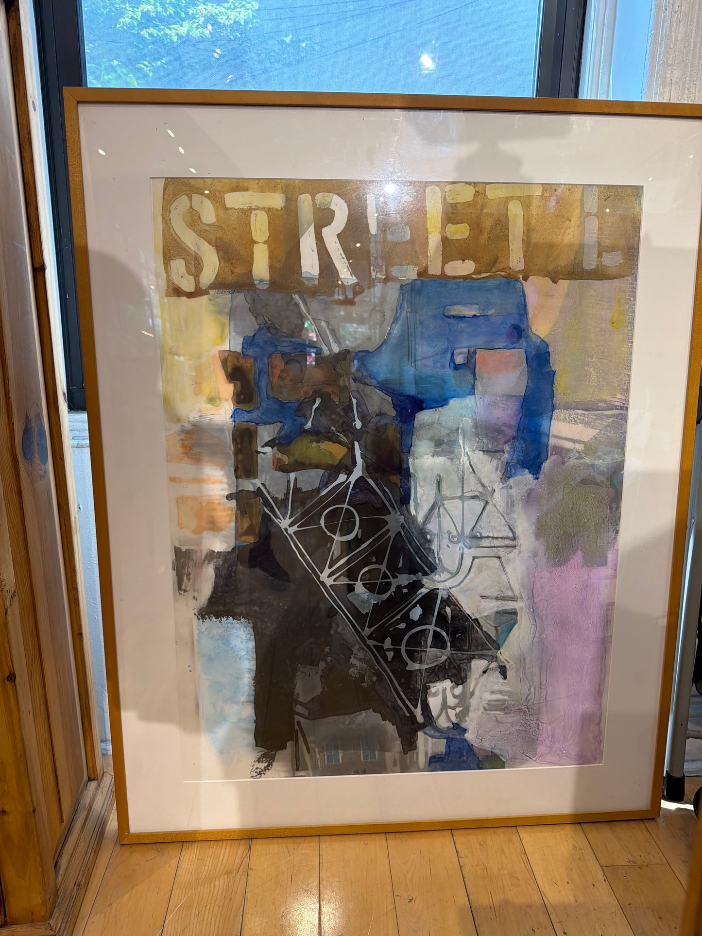 '92 Signed Meter "Street" Inks on Layered Mylar