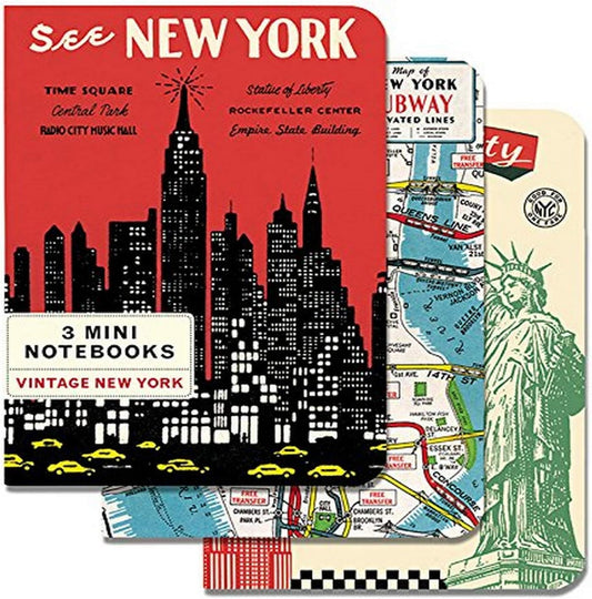 Vintage New York Set of 3 Mini Notebooks