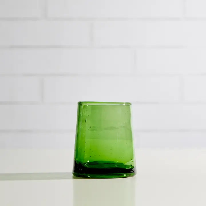 Green Short/8oz Moroccan Cone Glass